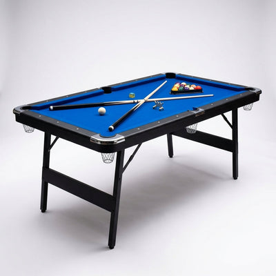 Pool Table Built for Game Rooms, 6-7 Ft Portable Design, Foldable Frame, Complete Set with Accessories