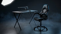 51.5 In. Black Gaming Desk and Chair Set — Lifestyle