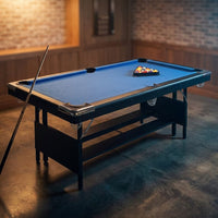 6 or 7 Ft Billiards Table, Portable Billiards Tables, Pool Tables for Full Size, Pool Table Set for Family Game Room, Adult Rrec Room, Basements, Man Cave or Garage — Studio Shot