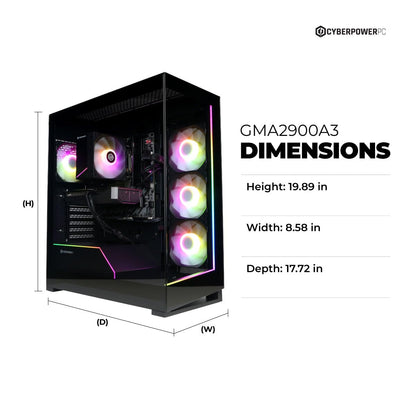 CyberPowerPC Gamer Master Gaming PC, AMD Ryzen 7 8700F 4.1GHz, GeForce RTX 5060 Ti 8GB, 16GB DDR5, 1TB PCIe 4.0 SSD, WiFi Ready & Windows 11 Home (GMA2900A2)