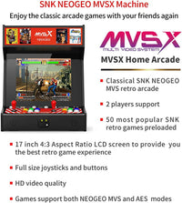 MVSX Arcade Machine and Base Combo, Pre-Loaded 50 SNK Retro Arcade Games