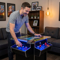 Cocktail Arcade Machine Built to Elevate Game Rooms, 3515 Classic Games, 22-Inch Screen, Dual Trackballs — Lifestyle