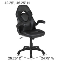 51.5 In. Black Gaming Desk and Chair Set