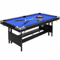 Pool Table Built for Game Rooms, 6-7 Ft Portable Design, Foldable Frame, Complete Set with Accessories